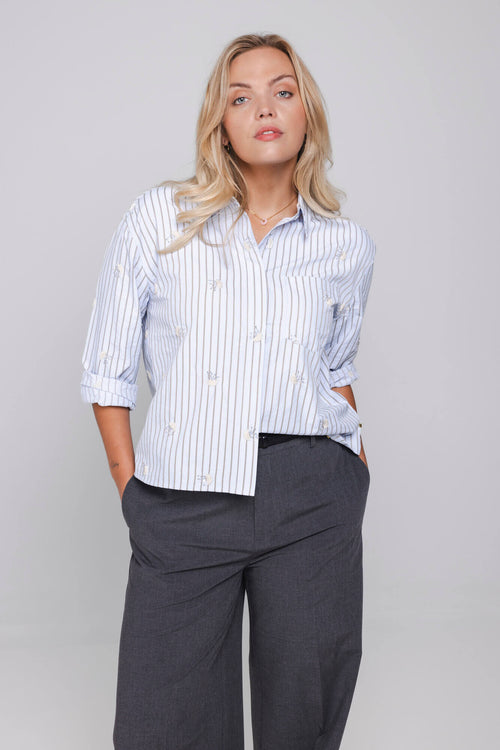 Vivina Blouse | Blue Frost