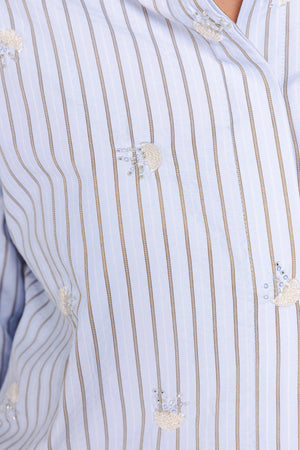 Vivina Blouse | Blue Frost