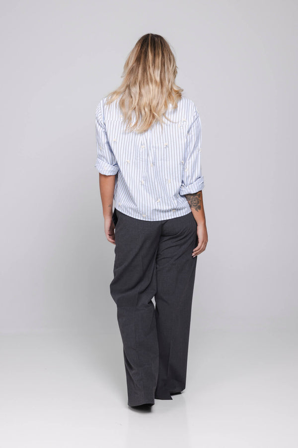 Vivina Blouse | Blue Frost