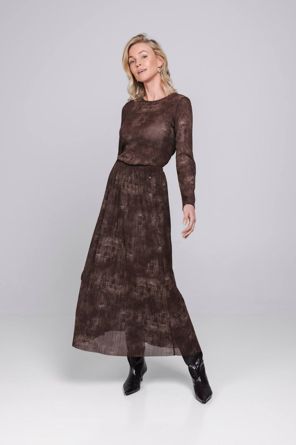 Norita Skirt | Moss Brown