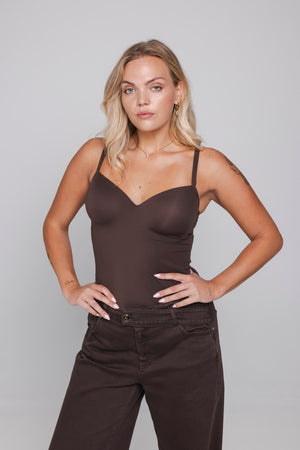 Bra Sculpt Top | Deep Cocoa
