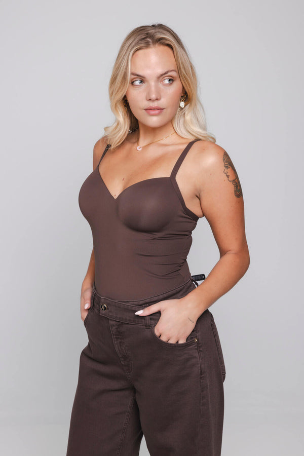 Bra Sculpt Top | Deep Cocoa