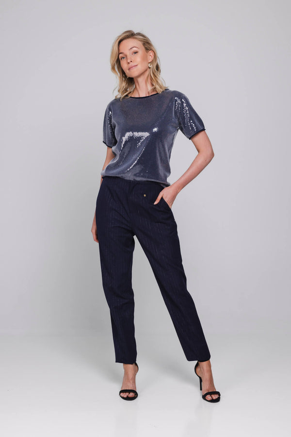 Lune Top | Midnight Blue