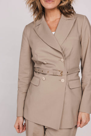 Julie Pants & Christa Blazer - Taupe