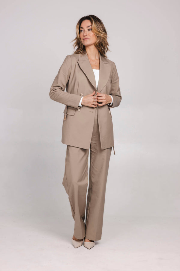 Julie Pants & Christa Blazer - Taupe