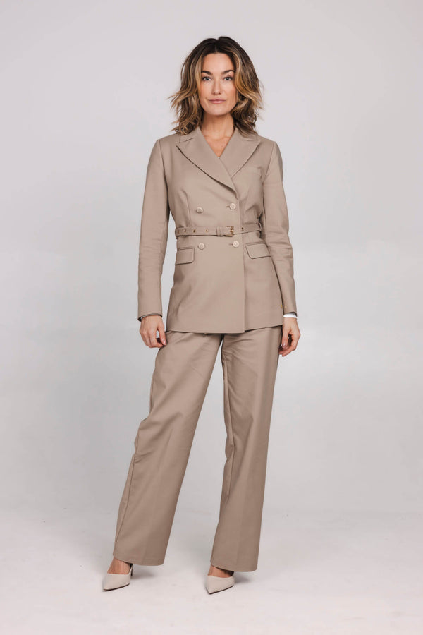 Julie Pants & Christa Blazer - Taupe