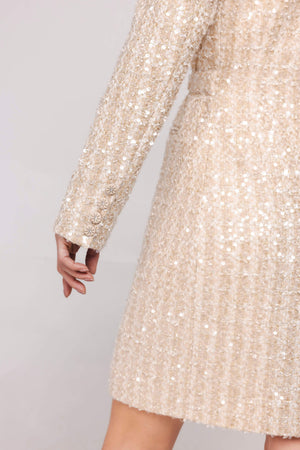 Robine Dress - Beige Glam