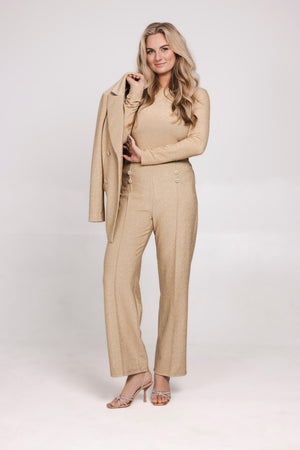 Feline Top - Beige Glam