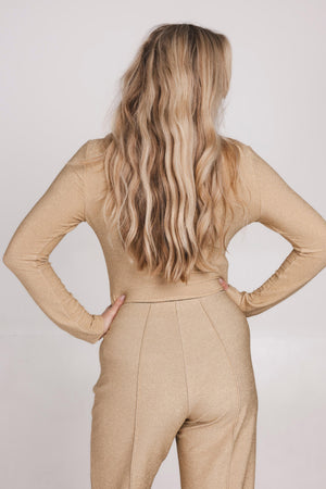 Feline Top - Beige Glam