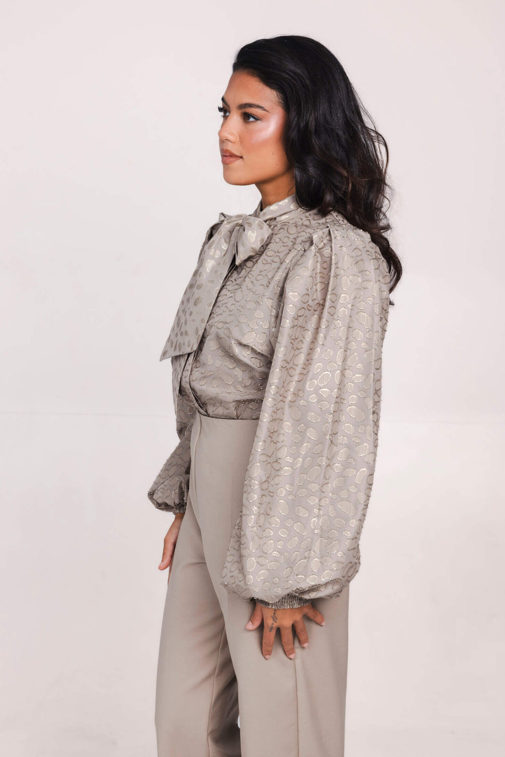 Livia Blouse - Taupe Glam