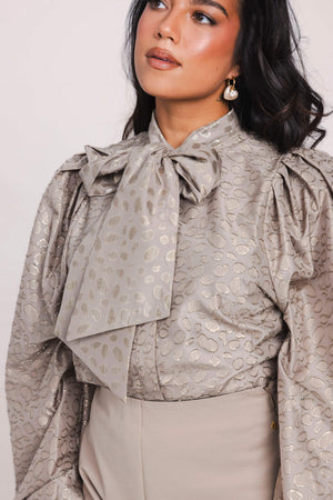 Livia Blouse - Taupe Glam