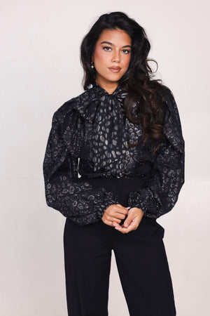 Livia Blouse - Black Glam