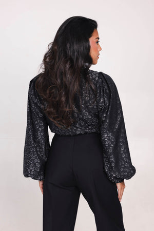 Livia Blouse - Black Glam