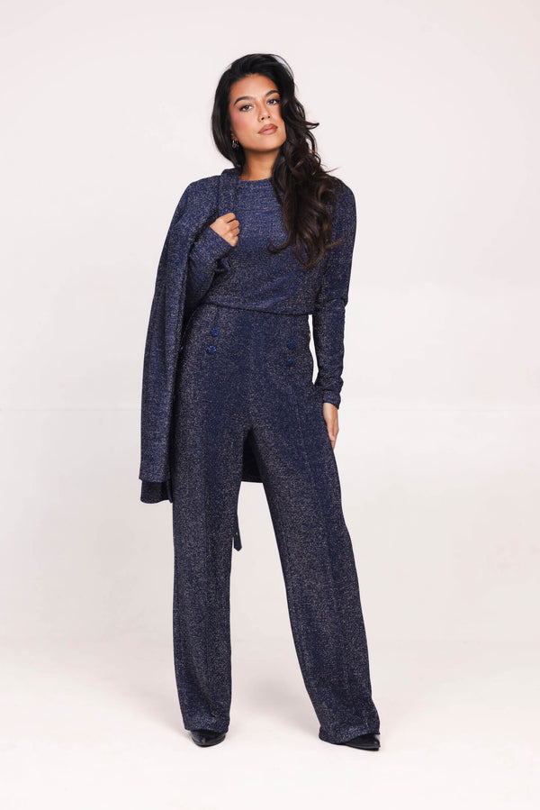 Feline Top - Navy Glam