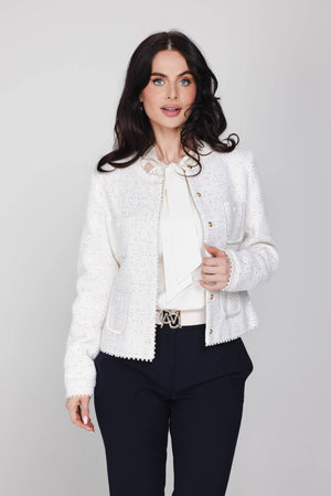 Nova Cardigan - Off White Sparkle