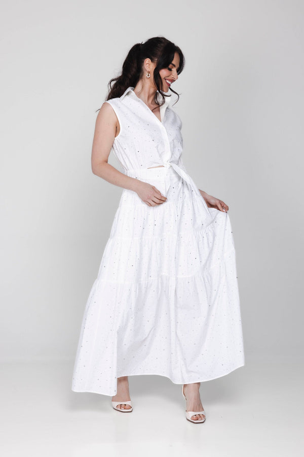 Robin Dress | Off White Sparkle