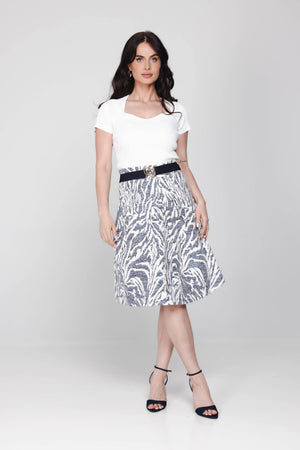 Fleur Skirt - Blue Capri