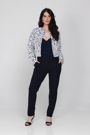Tess Blazer - Blue Capri