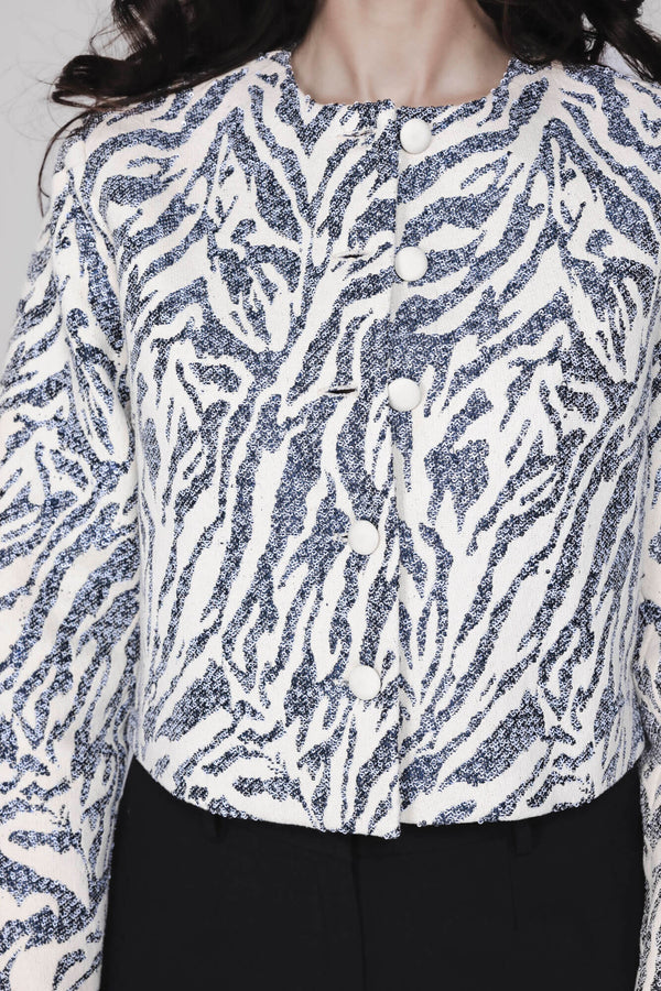 Tess Blazer - Blue Capri