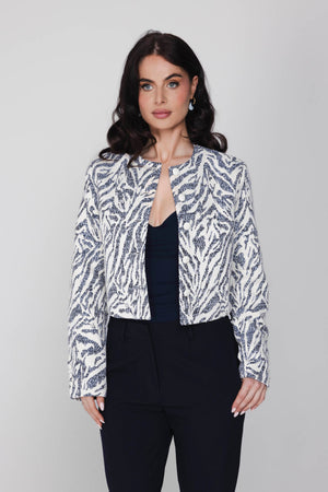 Tess Blazer - Blue Capri