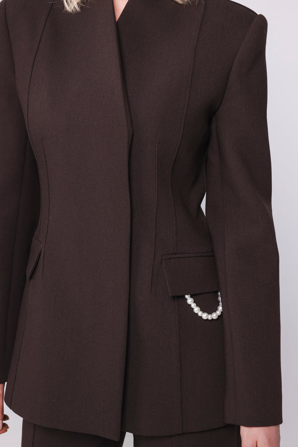 Detail Veya Blazer met parel chain detail