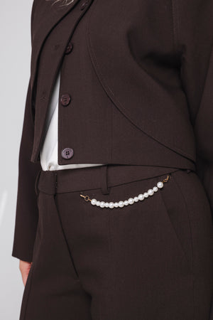 detail: Detail Aveal Pants met parel chain detail