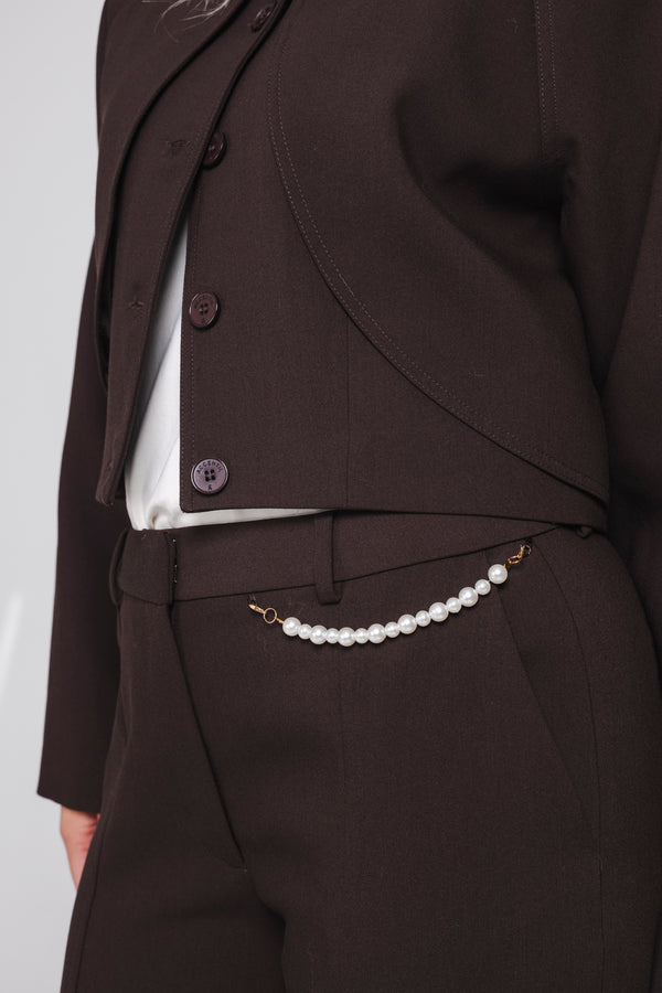 detail: Detail Aveal Pants met parel chain detail
