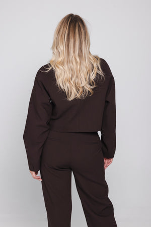 achter: Achteraanzicht Daphne cropped dames jasje