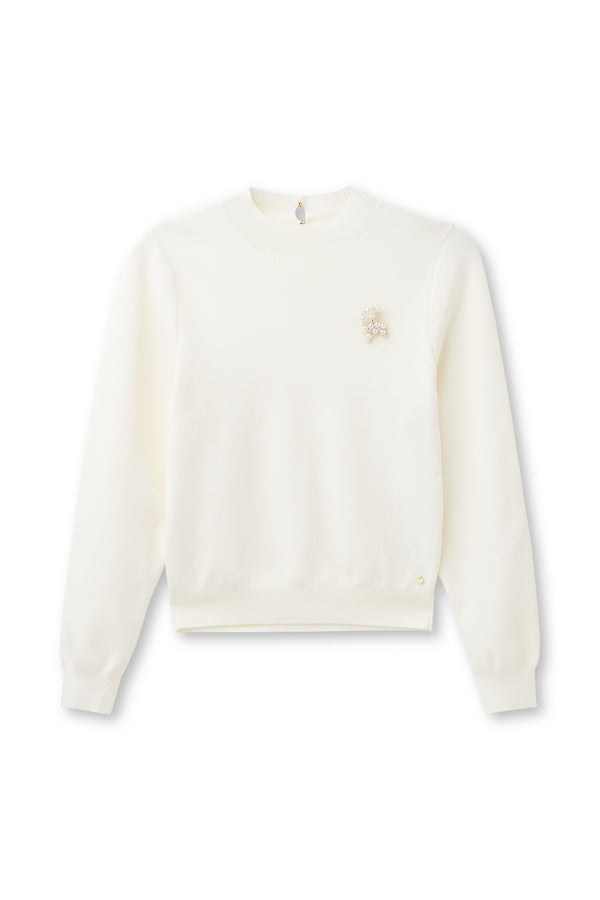 Rinae Knit Top | Warm Ivory